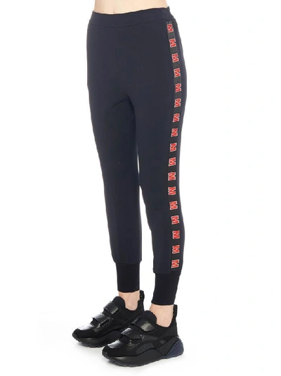 Shop Stella Mccartney Logo Tape Relaxed Pants In Black