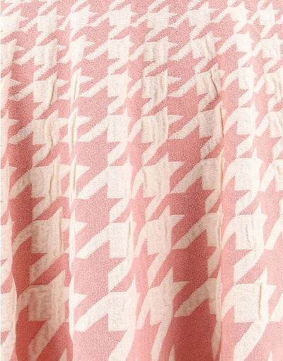 Shop Alexander Mcqueen Houndstooth Print Sleeveless Flared Dress In Pink