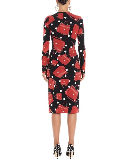Shop Dolce & Gabbana Printed Midi Dress In Multi