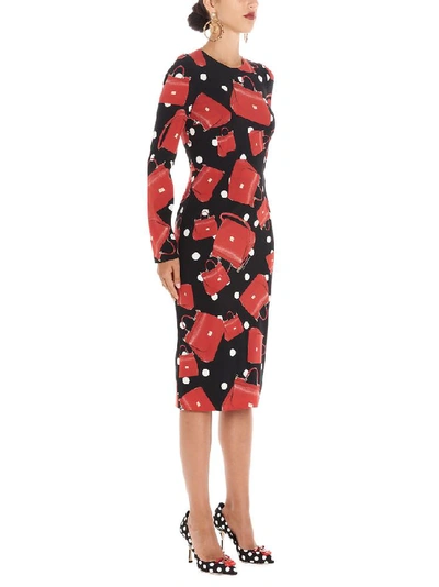 Shop Dolce & Gabbana Printed Midi Dress In Multi