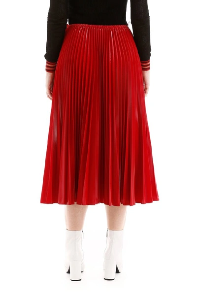 Shop Fendi Pleated Midi Skirt In Lorca