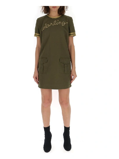 Shop Saint Laurent Darling Mini Dress In Green