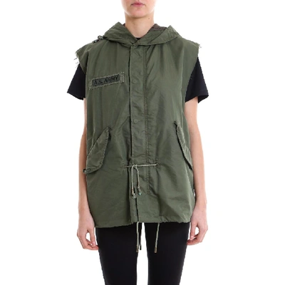 Shop As65 Logo Detail Sleeveless Jacket In Green