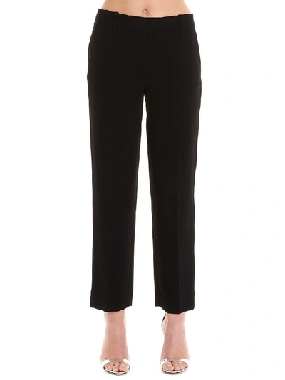 Shop Diane Von Furstenberg Tami Straight Cropped Trousers In Black