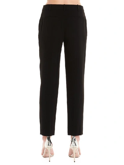 Shop Diane Von Furstenberg Tami Straight Cropped Trousers In Black