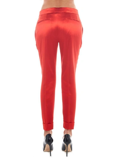Shop Tom Ford Cropped Trousers In Red