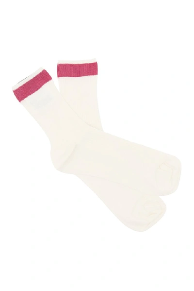 Shop Valentino Vltn Socks In Pink