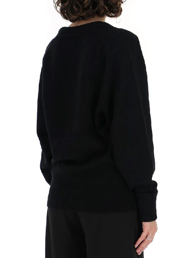 Shop Chloé V Neck Knitted Sweatshirt In Black