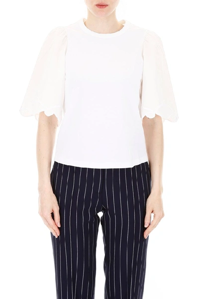 Shop See By Chloé Embroidered Detail T In White