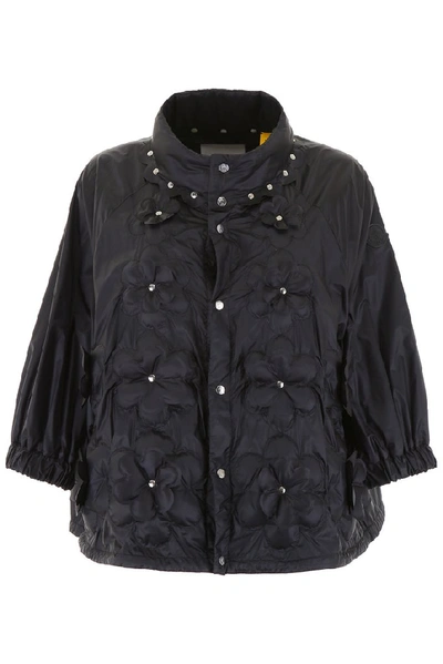 Shop Moncler Genius Moncler X Noir Kei Ninomiya Floral Studded Jacket In Black