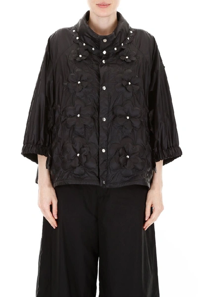 Shop Moncler Genius Moncler X Noir Kei Ninomiya Floral Studded Jacket In Black
