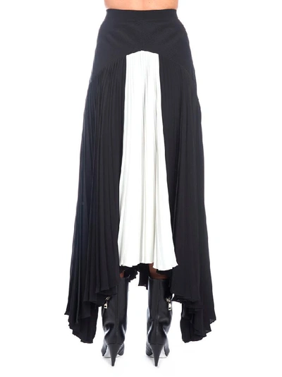 Shop Givenchy Asymmetric Pleated Skirt In Multi