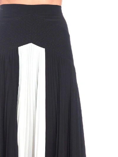 Shop Givenchy Asymmetric Pleated Skirt In Multi