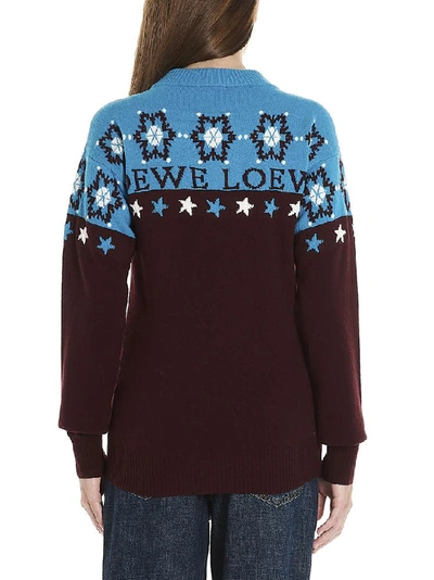 Shop Loewe Logo Roll Neck Knitted Sweatshirt In Multi