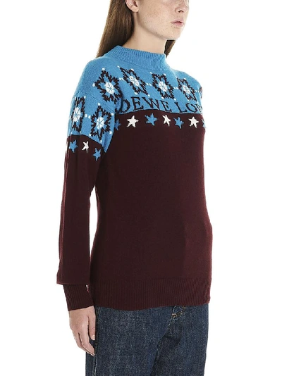 Shop Loewe Logo Roll Neck Knitted Sweatshirt In Multi