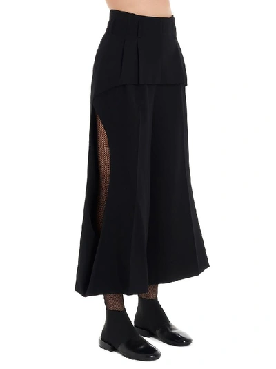 Shop Comme Des Garçons Flared Cut Out Pants In Black