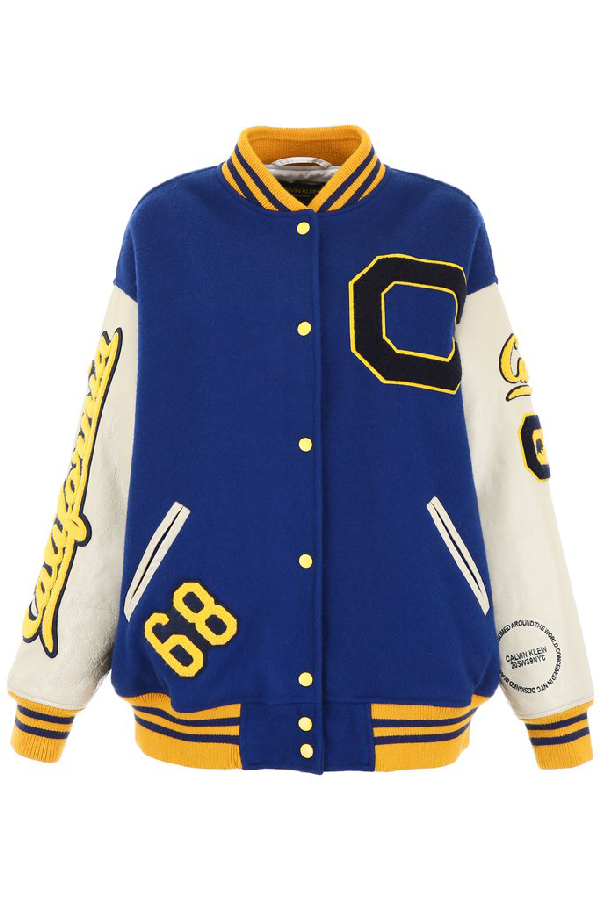 calvin klein 205w39nyc varsity jacket