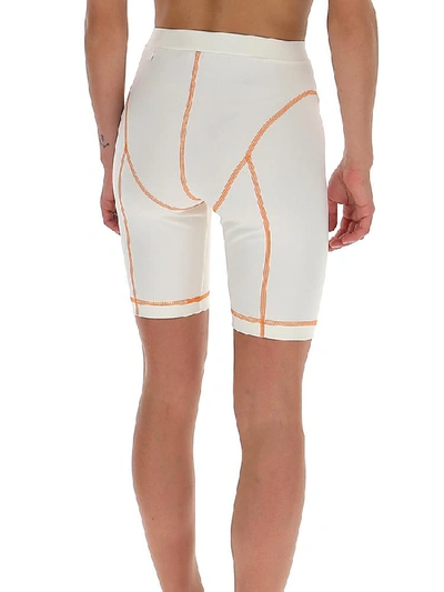 Shop Heron Preston Contrast Stripe Cycling Shorts In White