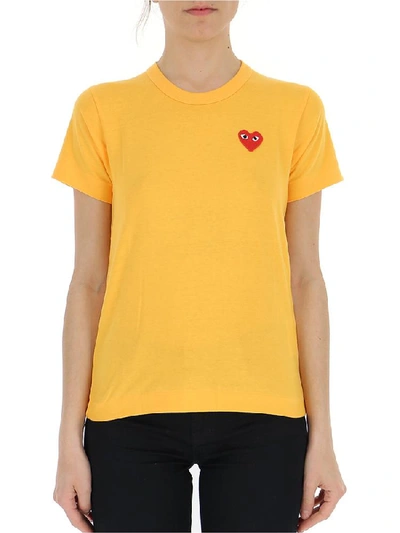 Shop Comme Des Garçons Play Logo Patch T In Black