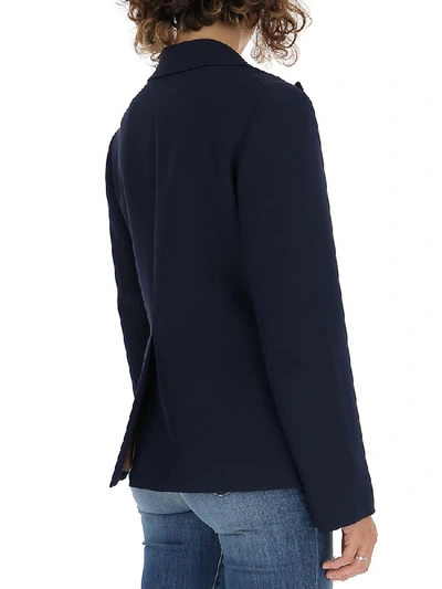 Shop Gucci Ny Patch Pocket Blazer In Blue