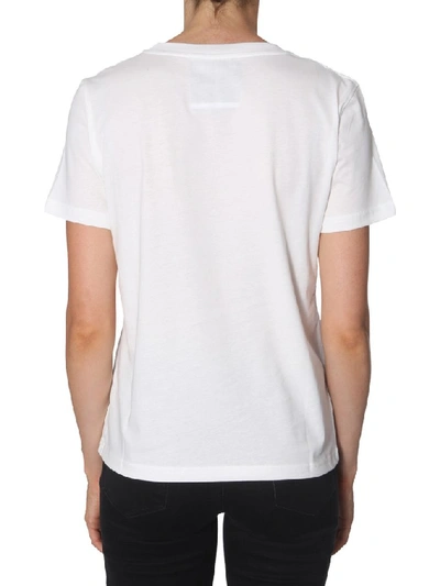 Shop Moschino Couture Logo Print Crewneck T In White