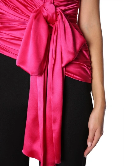 Shop Moschino Draped Sleeveless Silk Jumpsuit In Multi