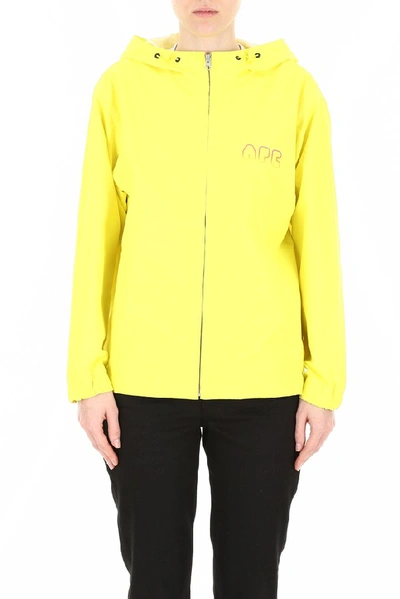 Shop Apc A.p.c. Logo Printed Windbreaker In Yellow