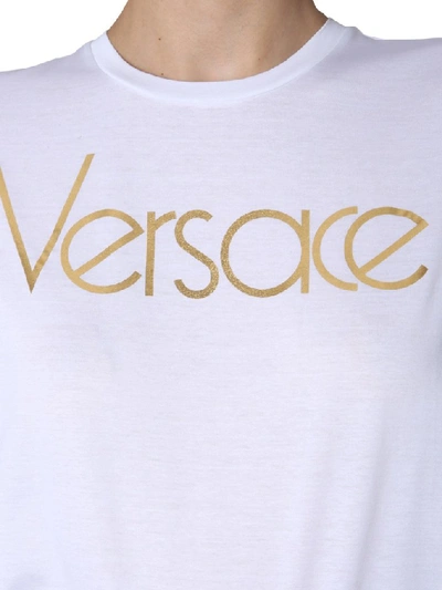 Shop Versace Logo T In White