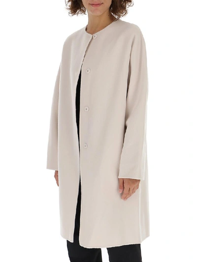Shop Theory Concealed Button Coat In Buttercream