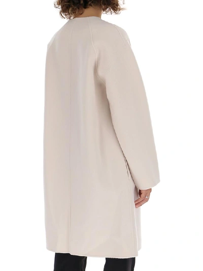 Shop Theory Concealed Button Coat In Buttercream