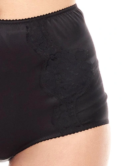 Shop Dolce & Gabbana Underwear Lace Trim Briefs In Black