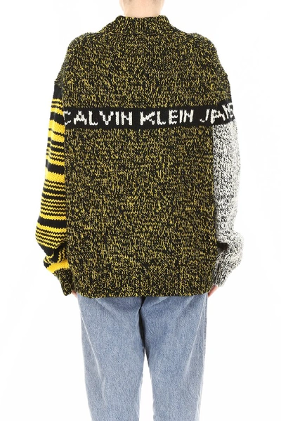 Shop Calvin Klein Jeans Est.1978 Calvin Klein Jeans Est. 1978 Contrasting Panelled Oversized Sweater In Multi
