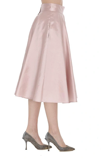 Shop Dolce & Gabbana Flared Midi Skirt In Pink