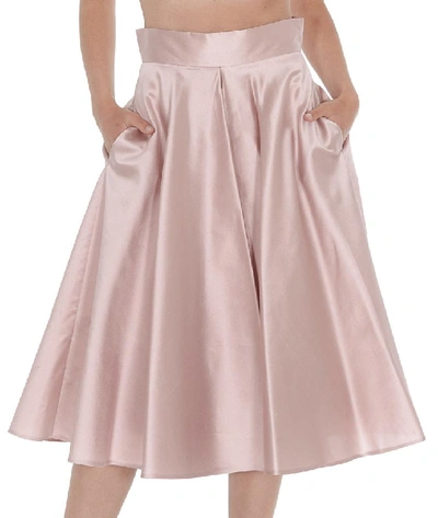 Shop Dolce & Gabbana Flared Midi Skirt In Pink