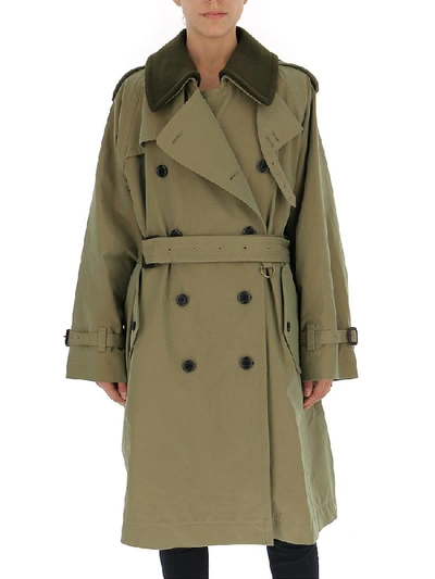 Shop Marc Jacobs Double Breasted Trench Coat In Green