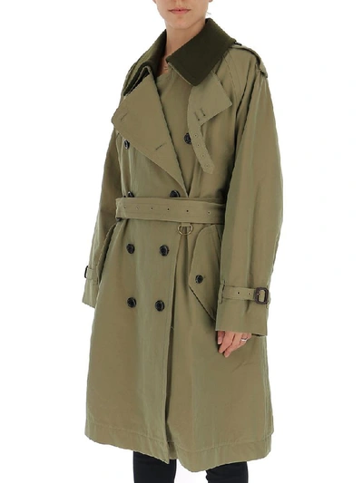 Shop Marc Jacobs Double Breasted Trench Coat In Green