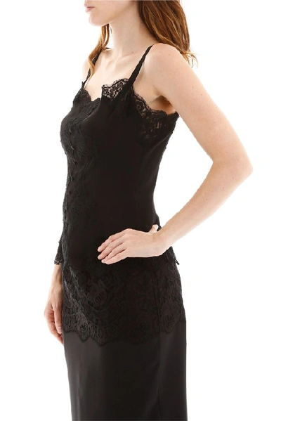 Shop Dolce & Gabbana Lace Detail Camisole In Black