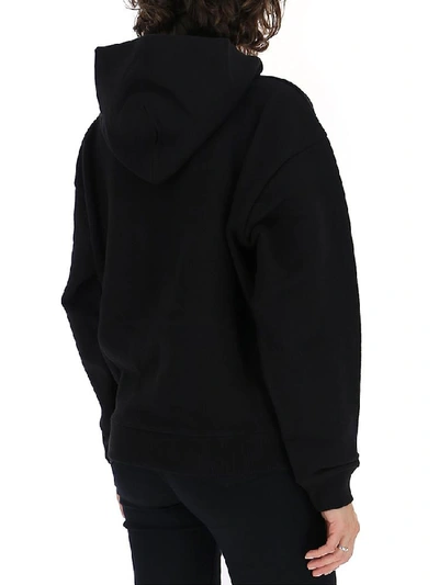 Shop Givenchy Logo Hoodie In Black