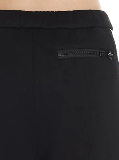 Shop Prada Contrast Side Band Track Trousers In Black