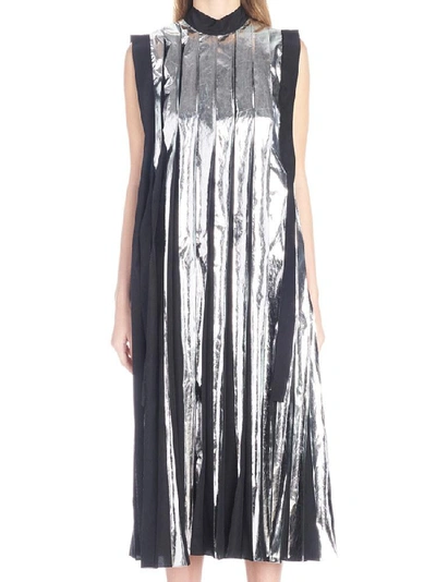 Shop Marni Metallic Pleated Maxi Dress In Multi