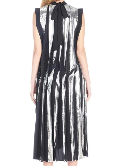 Shop Marni Metallic Pleated Maxi Dress In Multi