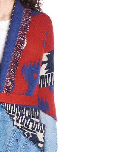 Shop Alanui X Greg Lauren Contrasting Panelled Cardigan In Multi