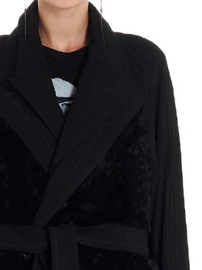Shop Ann Demeulemeester Belted Trench Coat In Black