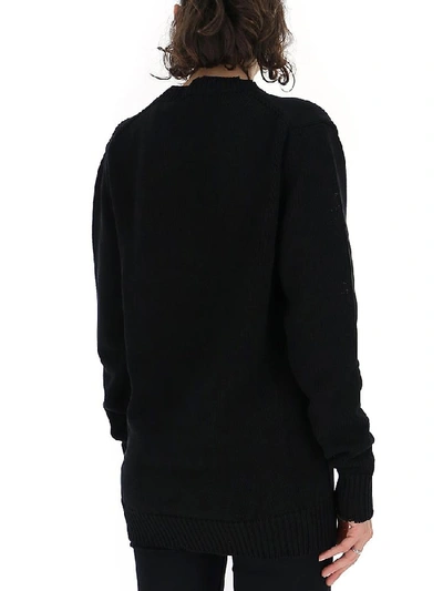 Shop Givenchy Logo Knitted Jumper In Black