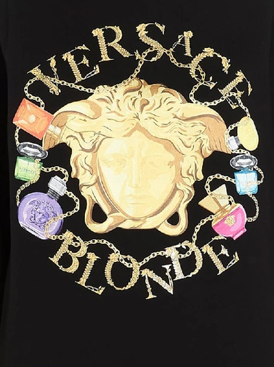 Shop Versace Medusa Head Logo Print Sweatshirt In Black