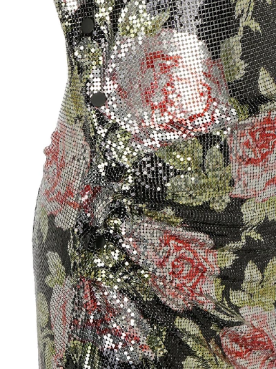 Shop Rabanne Paco  Asymmetric Floral Print Dress In Multi
