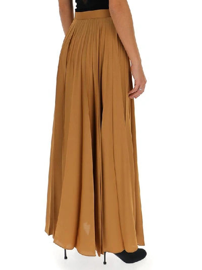 Shop The Row Pleated Maxi Skirt In Brown