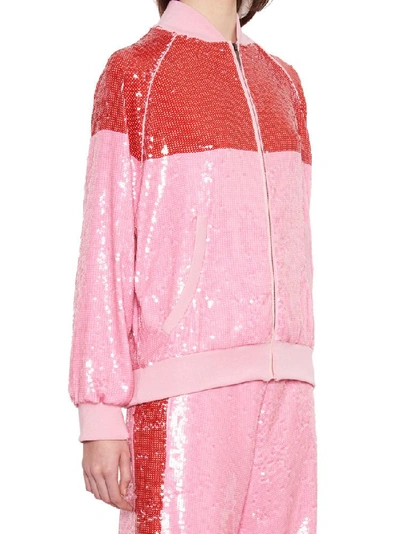 Shop Alberta Ferretti Rainbow Week Bomber Jacket In Pink