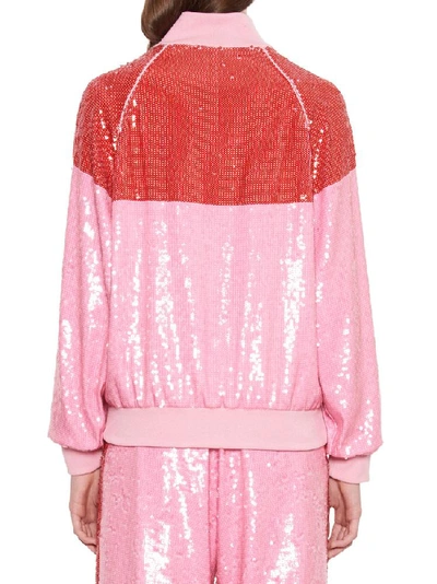 Shop Alberta Ferretti Rainbow Week Bomber Jacket In Pink