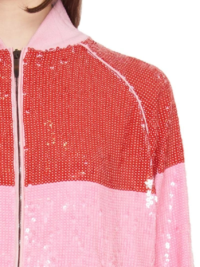 Shop Alberta Ferretti Rainbow Week Bomber Jacket In Pink